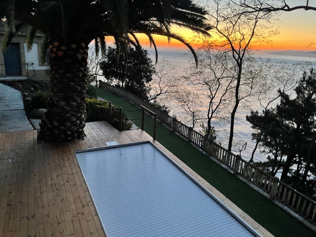 Garden terrace with view